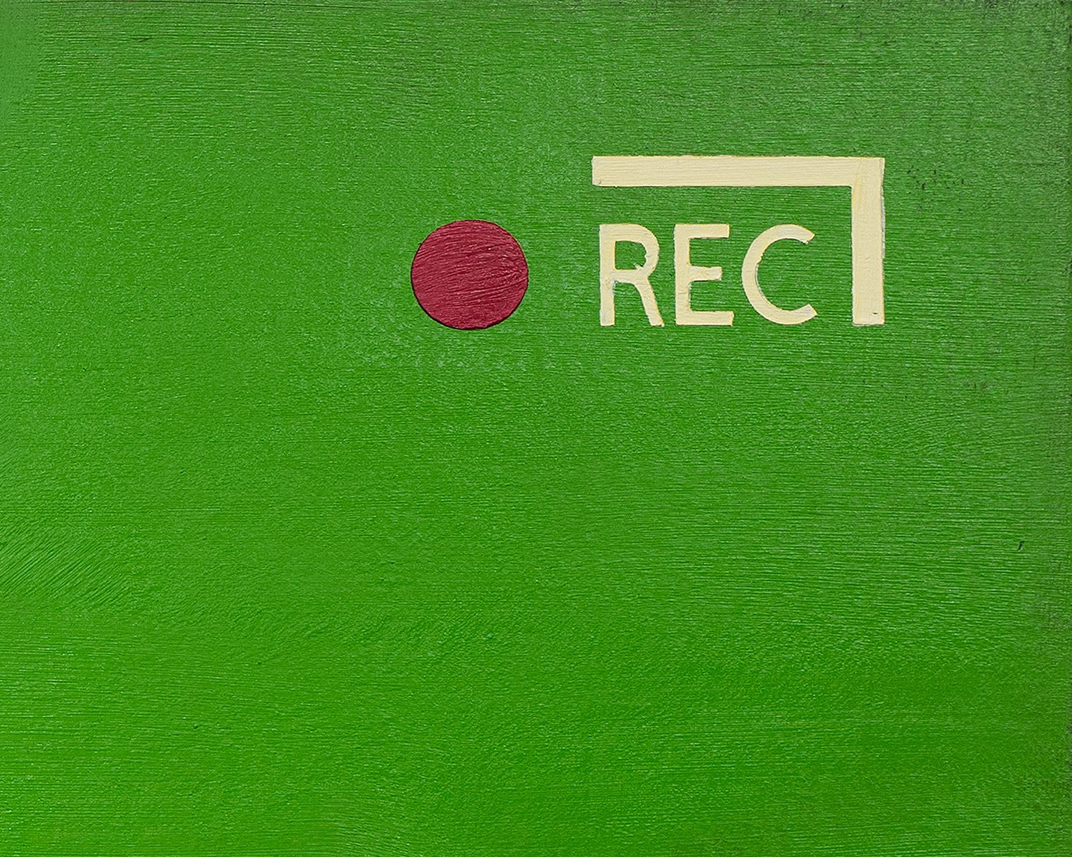 Tan Mu, 4K, 2022, detail showing scan-line brushwork and recording indicator