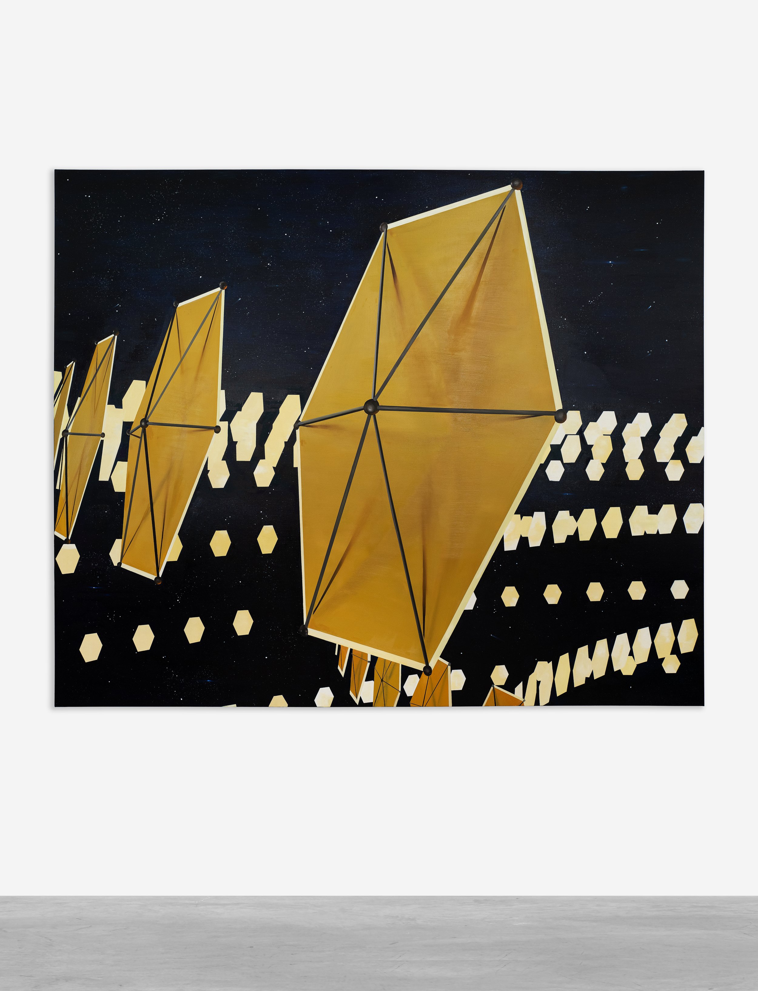 Tan Mu, Dyson Sphere (2023), detail of point-based starry sky