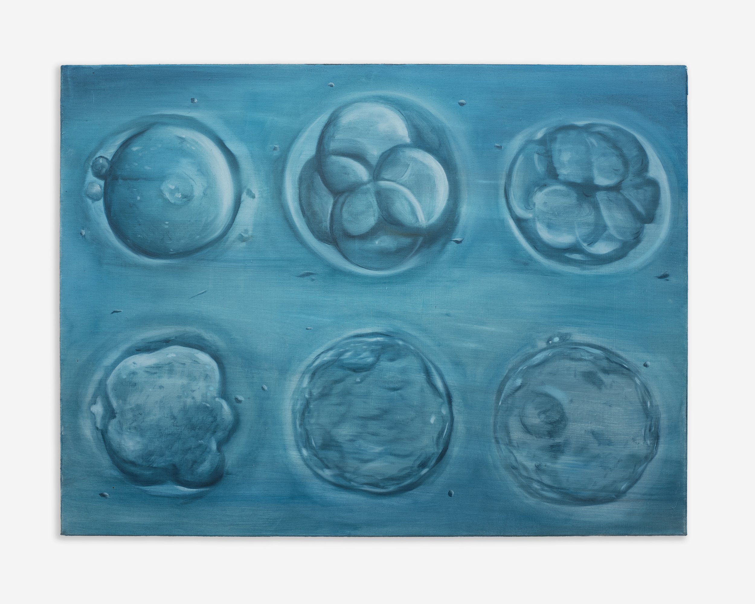 Tan Mu, First Week, 2022. Oil on linen, multi-panel.