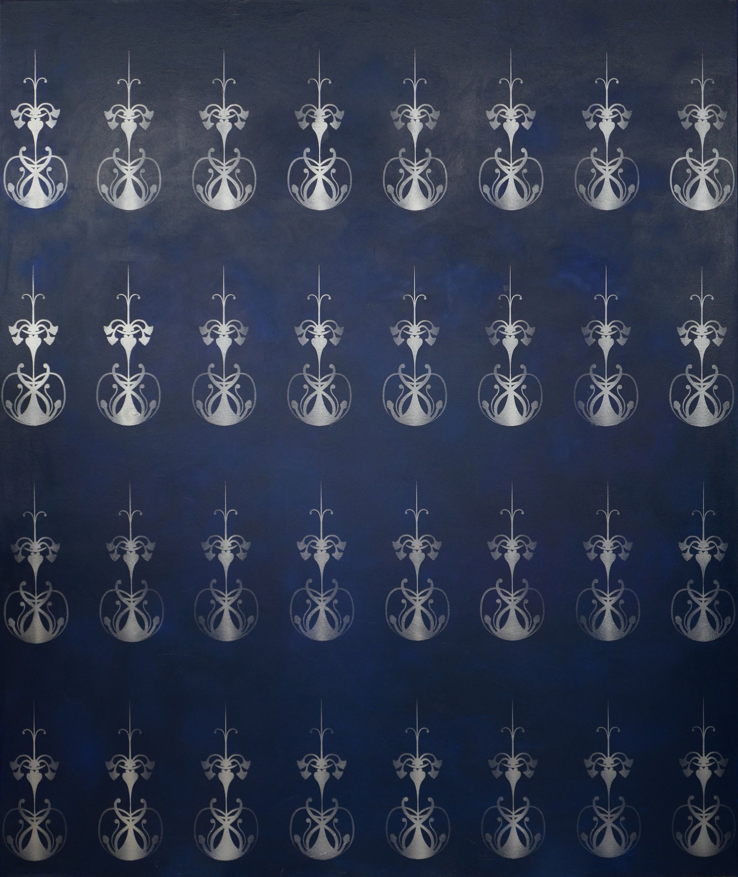 Tan Mu, Fractal 1, 2019. Oil and acrylic on linen.