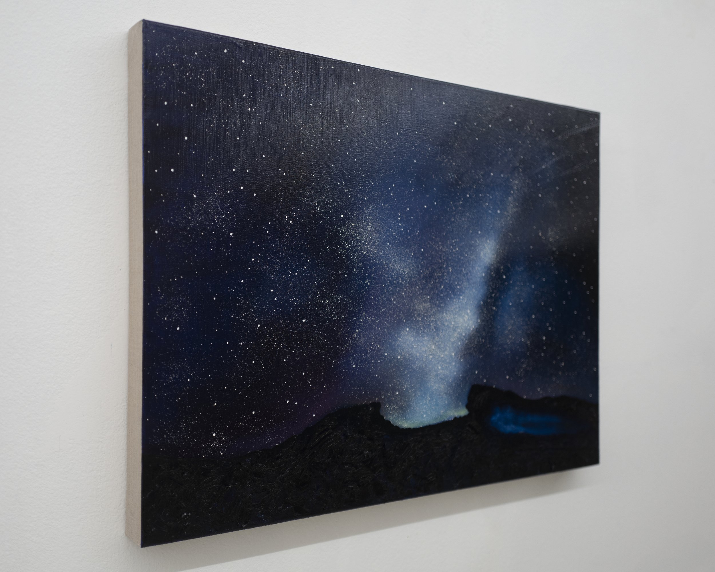 Tan Mu, Horizons 05, 2024, detail of mountain silhouette and horizon line