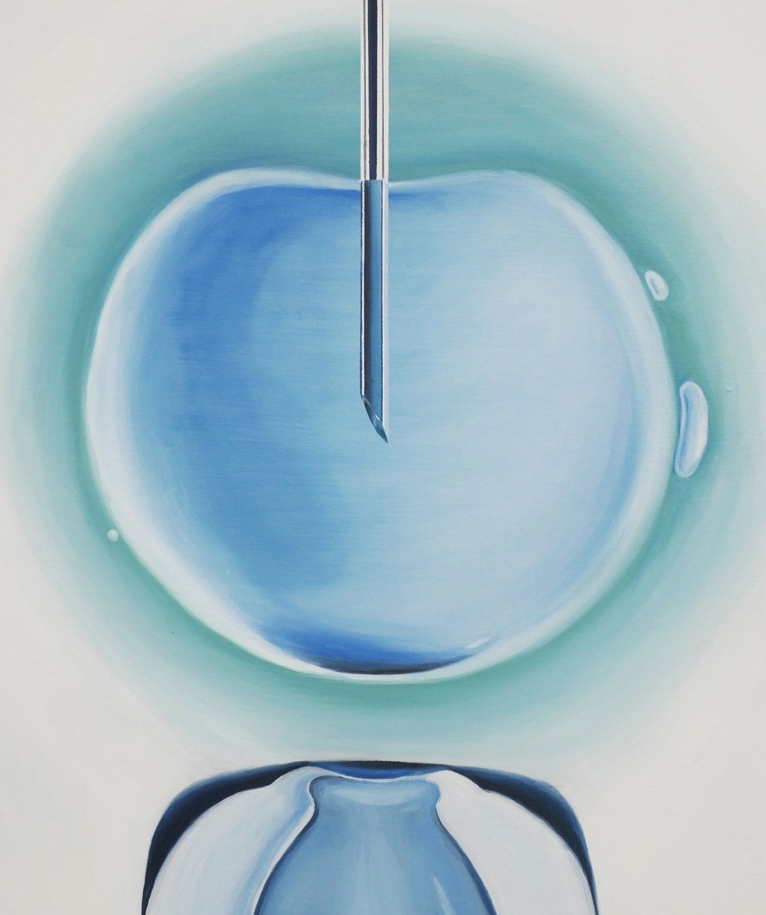 Tan Mu, IVF, 2020. Oil on linen.