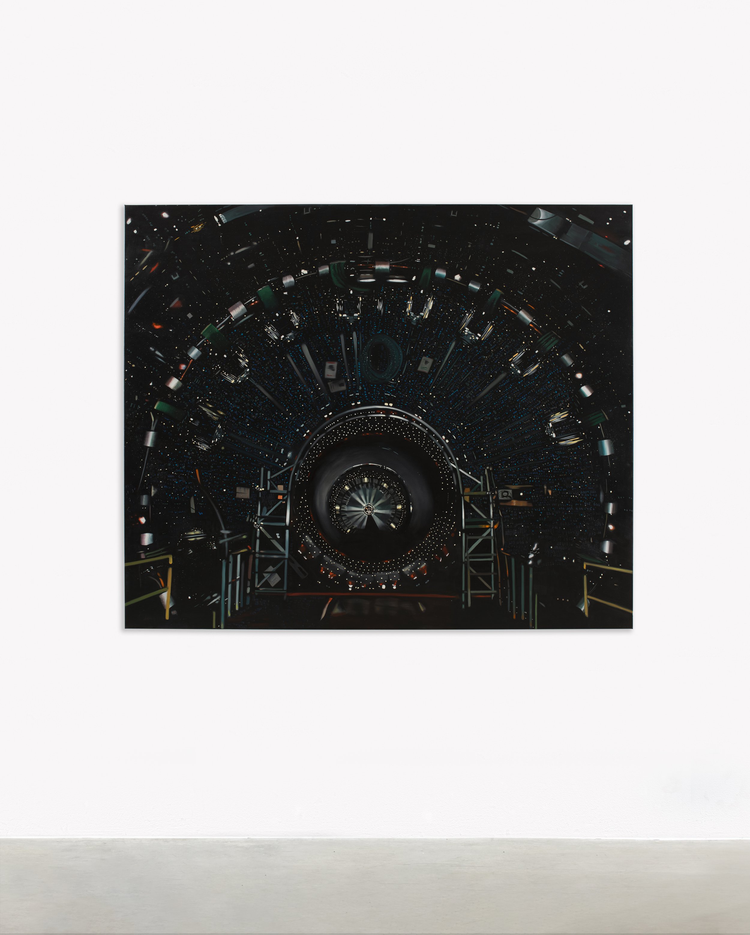 Tan Mu, Large Hadron Collider, 2023, oil on canvas, Frieze London
