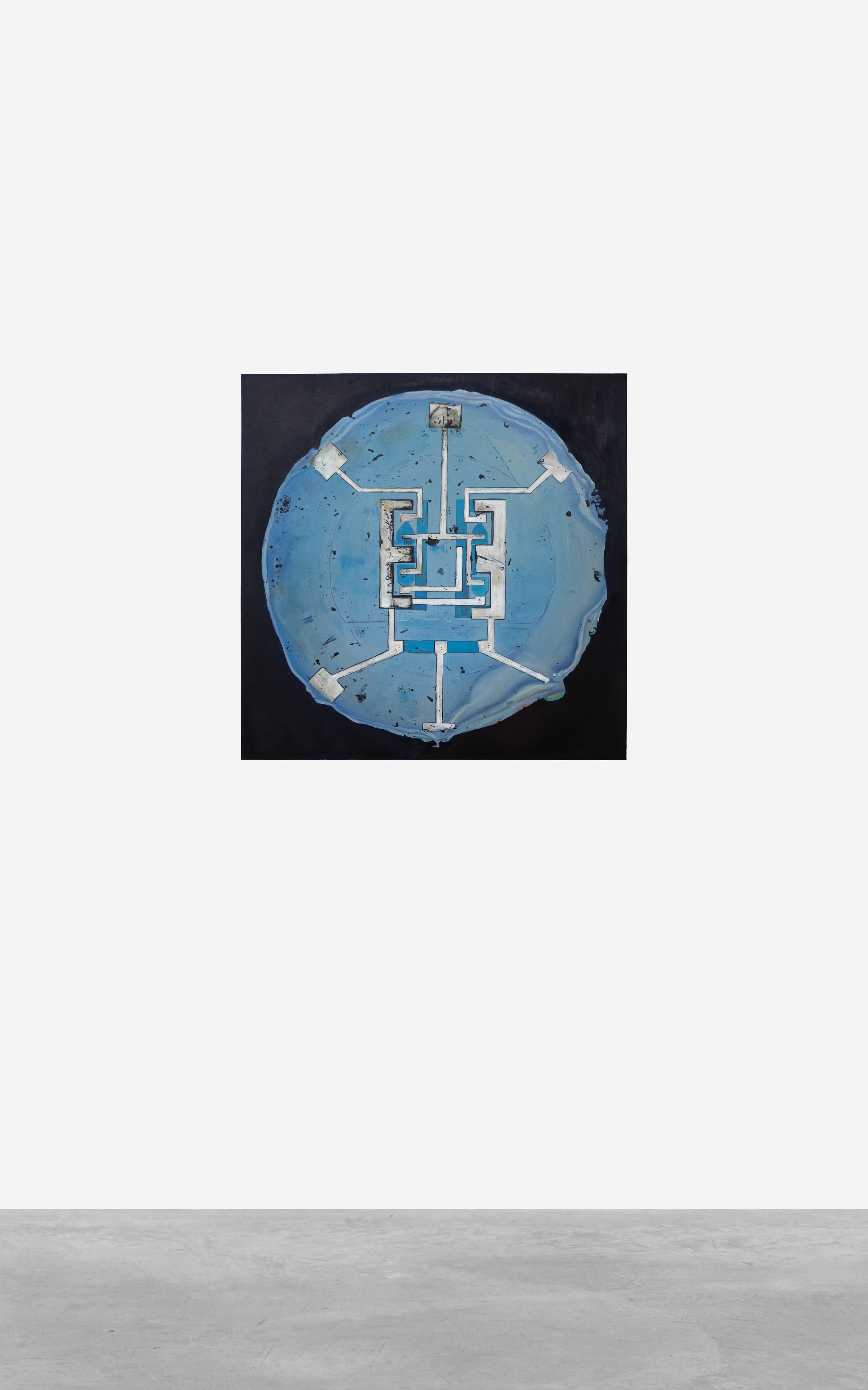 Tan Mu, Logic Circuit, 2022. Detail showing texture and brushwork.