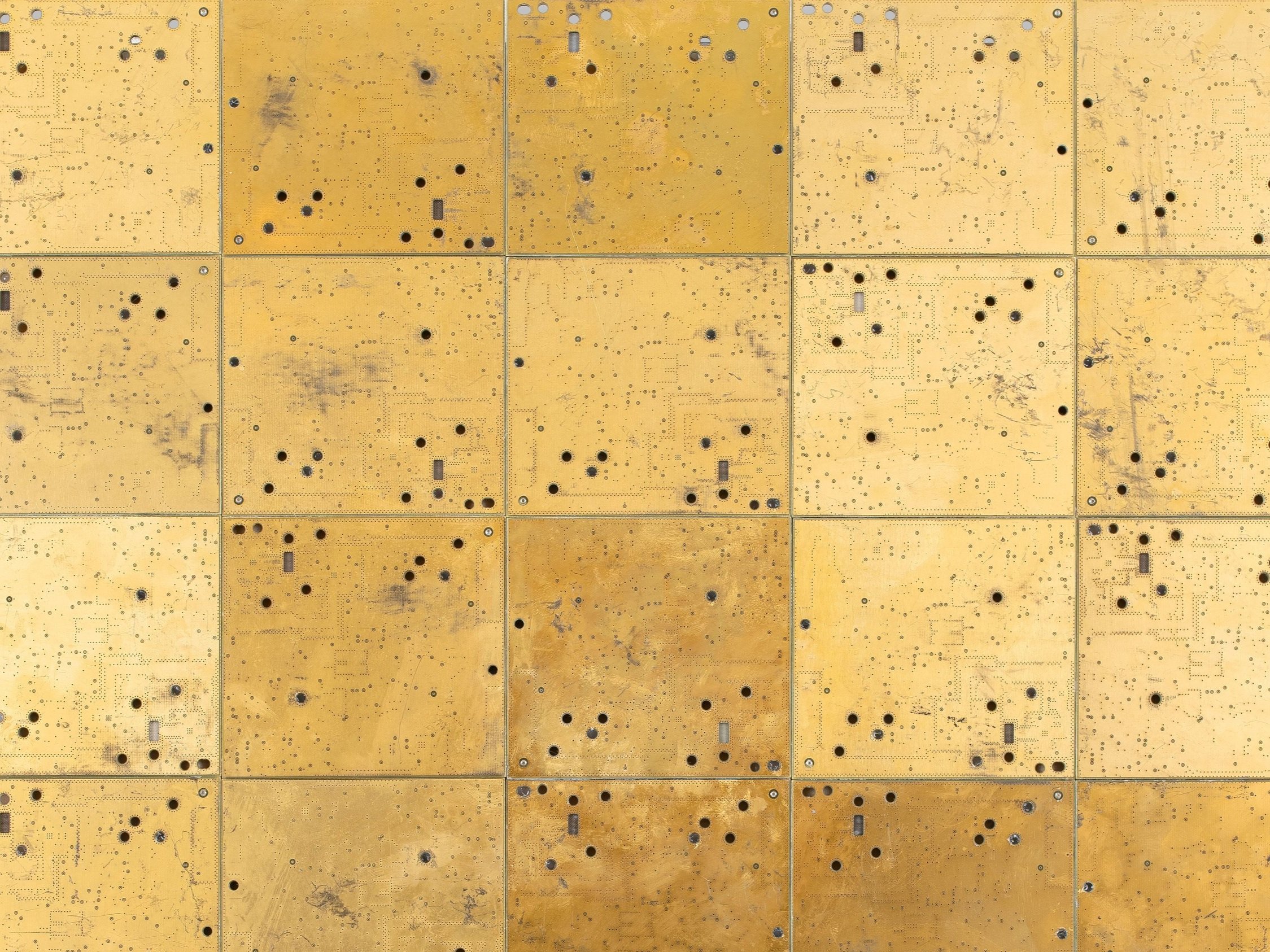 Tan Mu, Mapping, 2021. Detail of the gold-plated solder points.