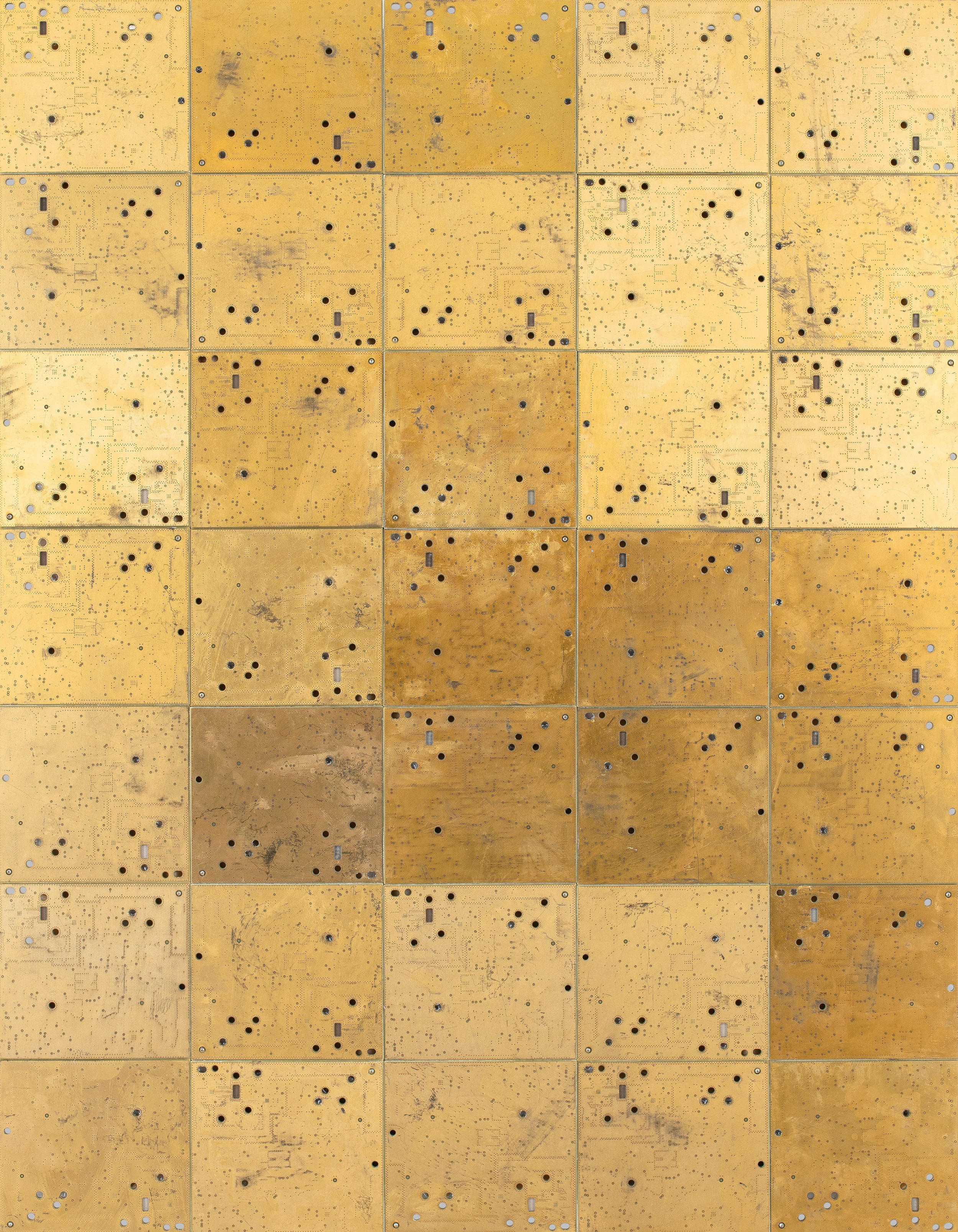 Tan Mu, Mapping, 2021, full view showing the assembled circuit boards