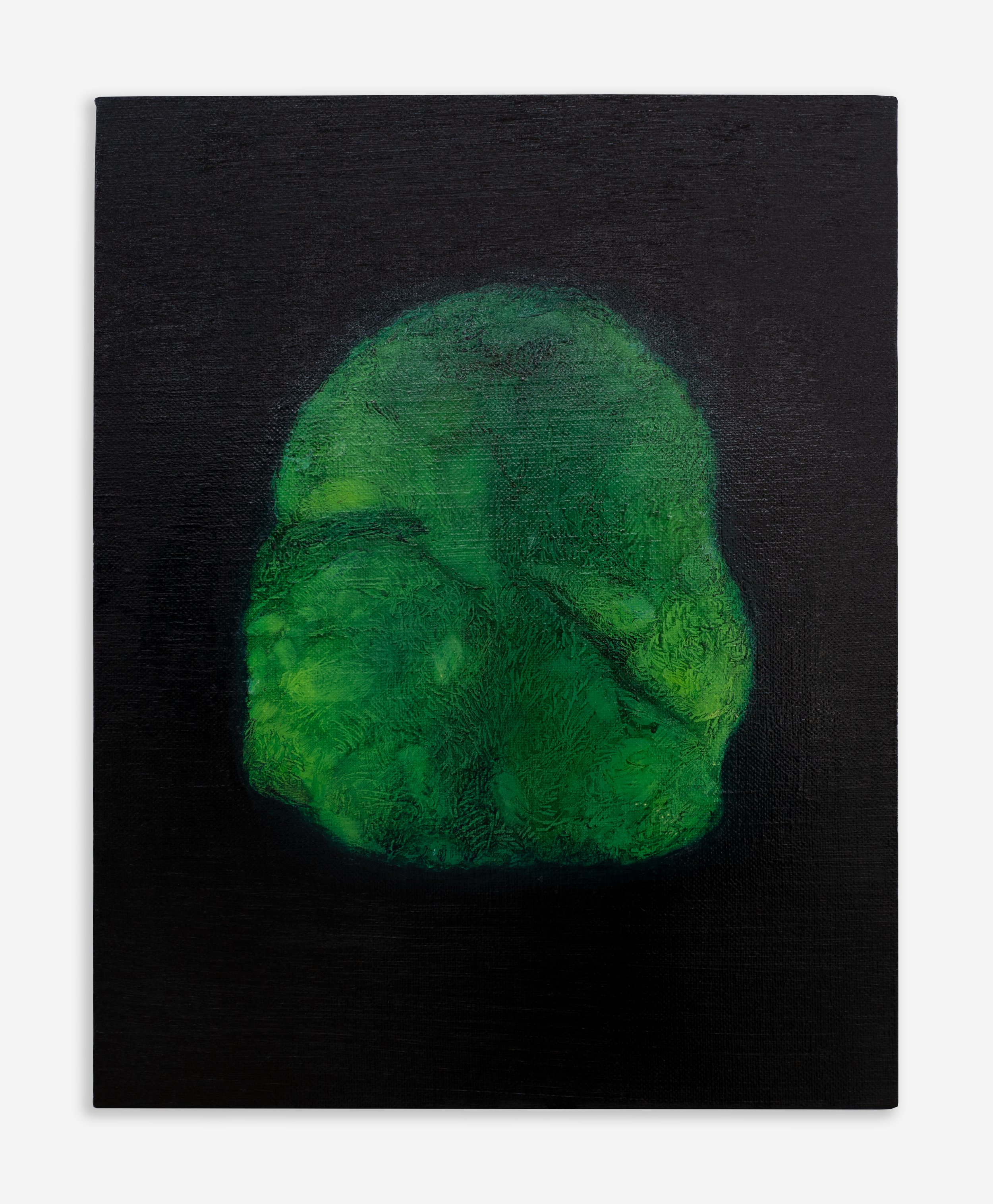 Tan Mu, Moldavite, 2020. Oil on linen, 36 x 28 cm.