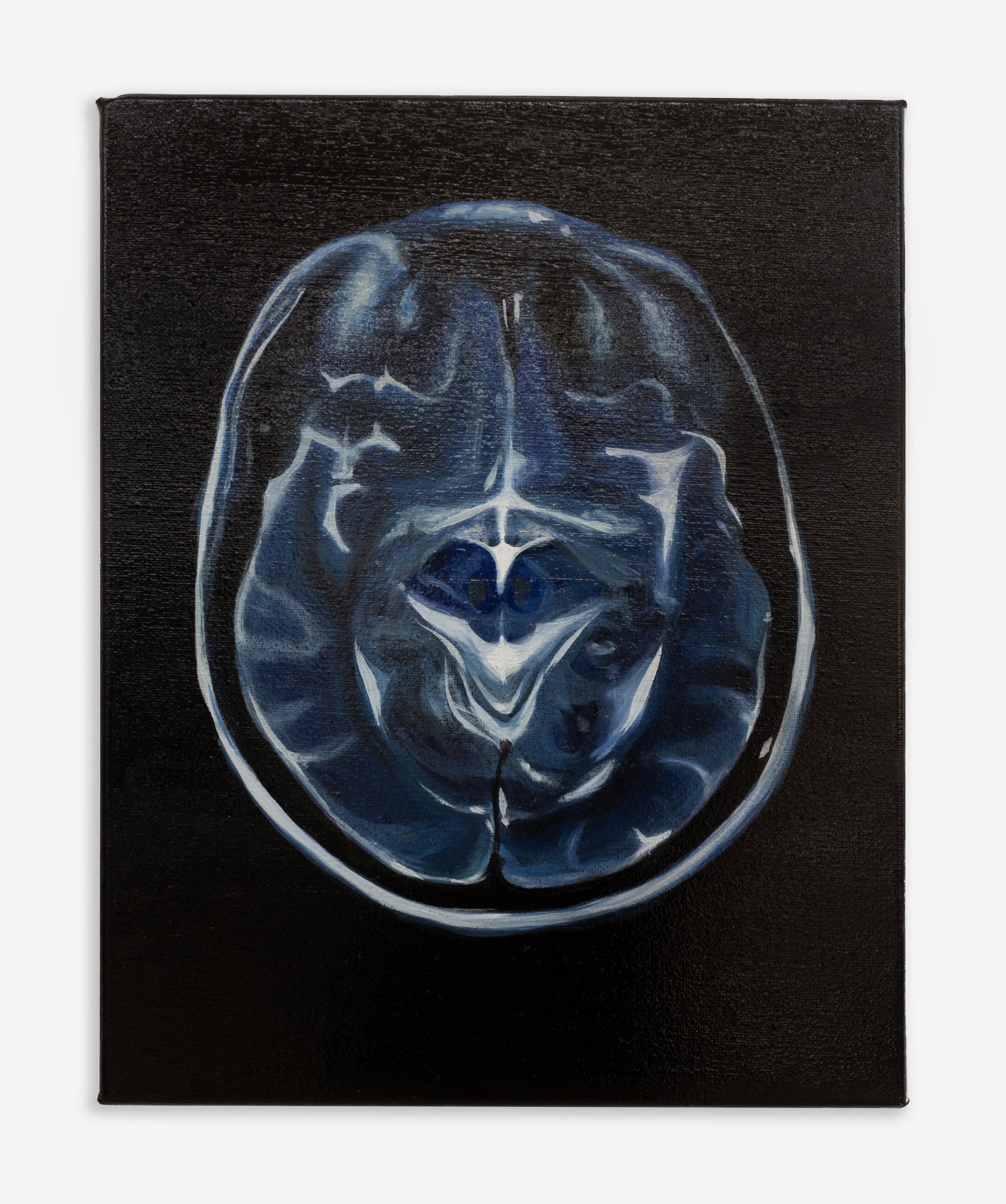 Tan Mu, MRI, 2021. Oil on linen, 36 x 28 cm.