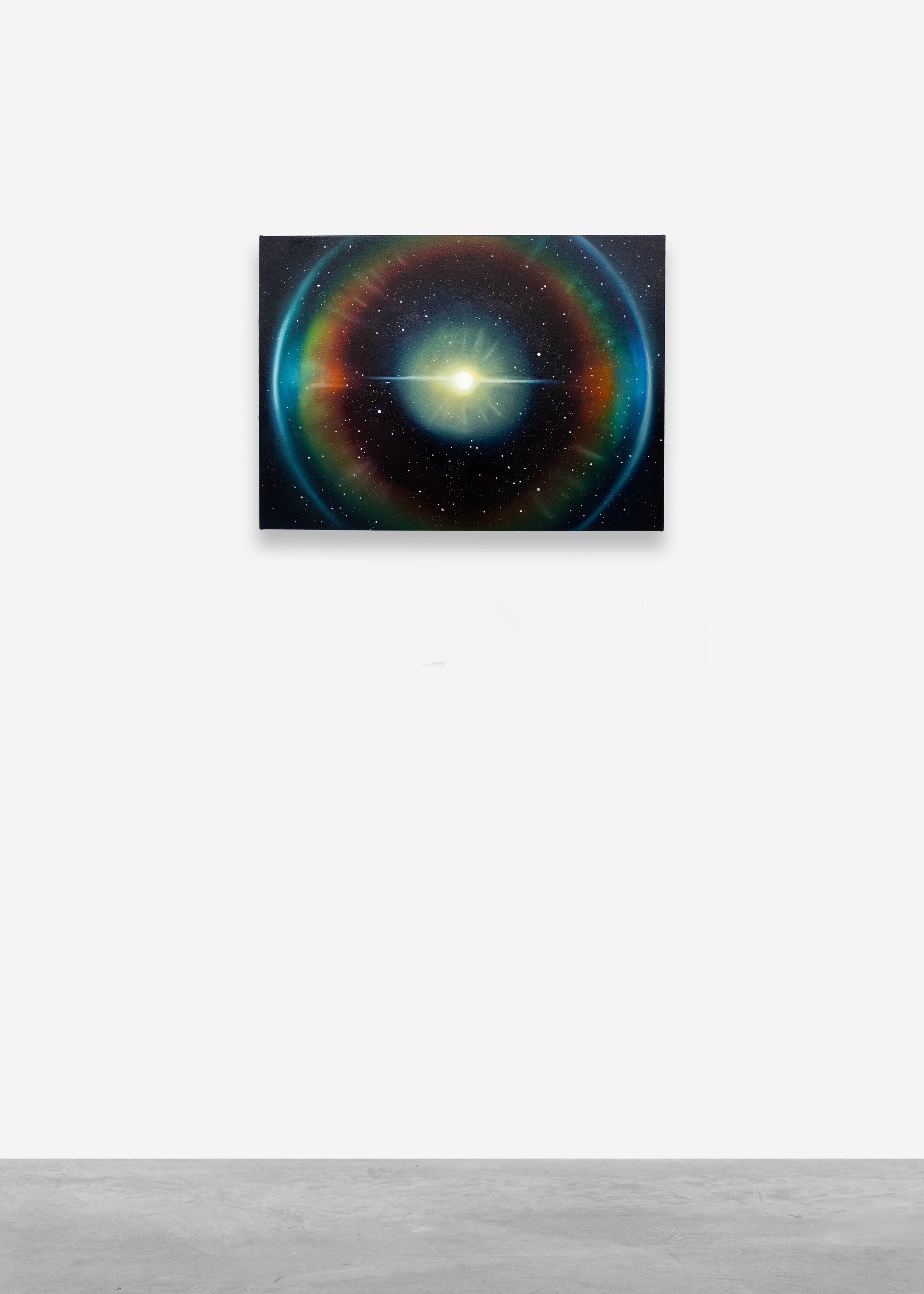 Tan Mu, Observable Infinity, 2024, detail showing concentric rings of color transition.