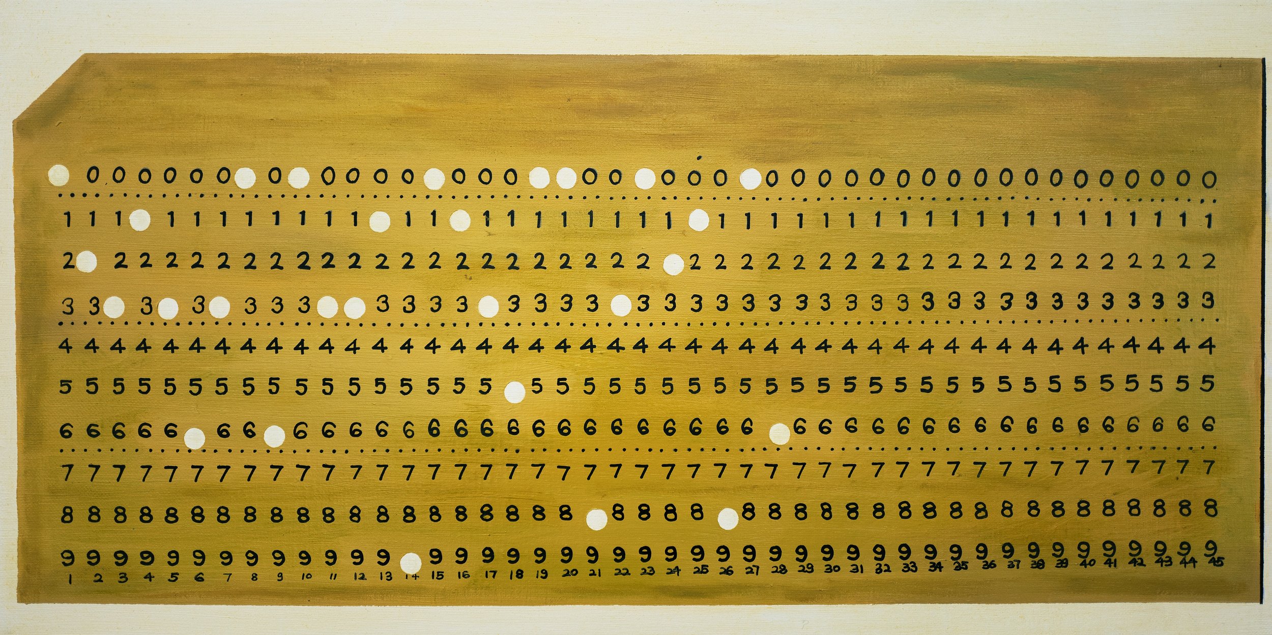 Tan Mu, Punched Card 1, 2022. Installation view.