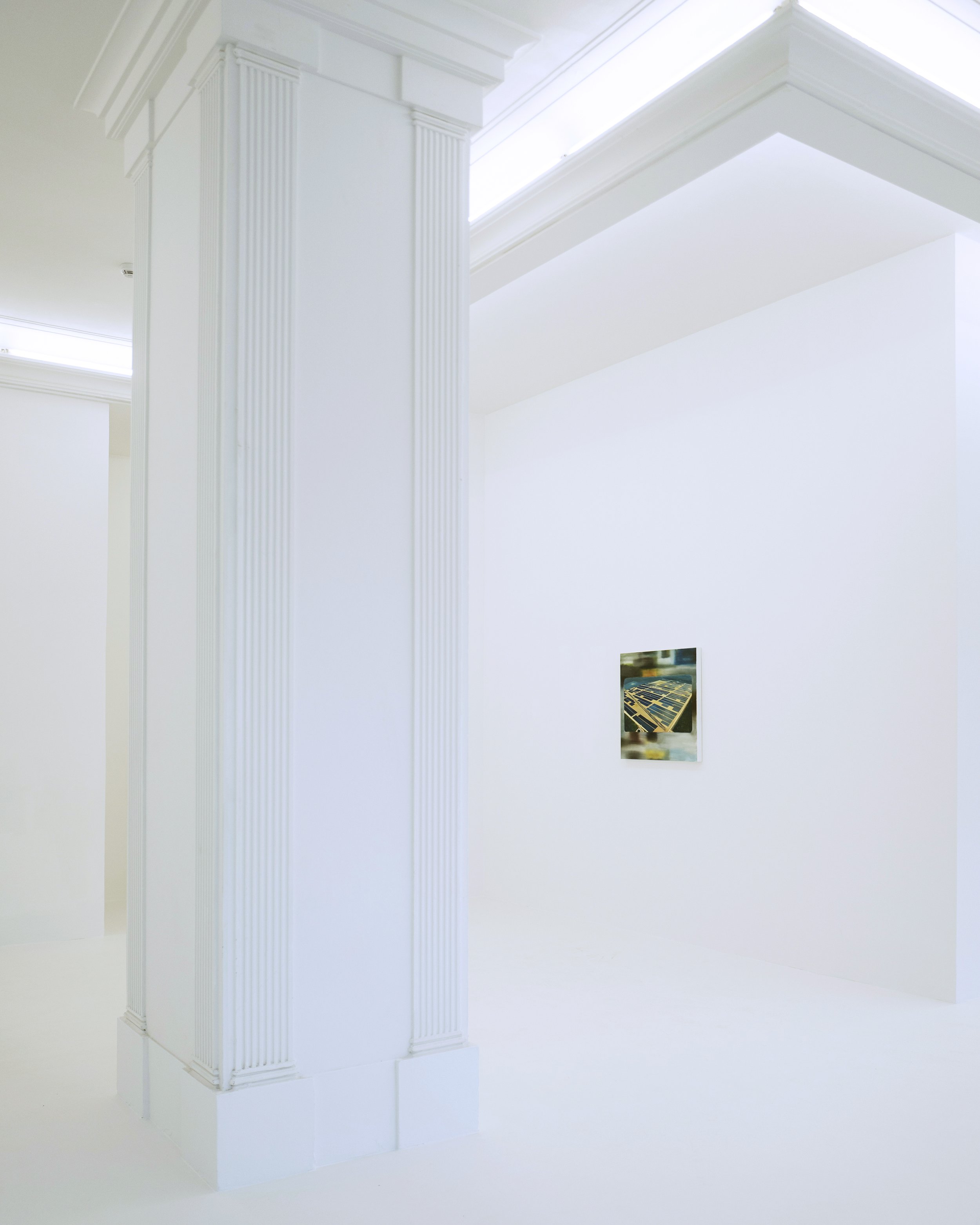 Tan Mu, Solar Farm, 2022, full composition showing grid against surrounding landscape