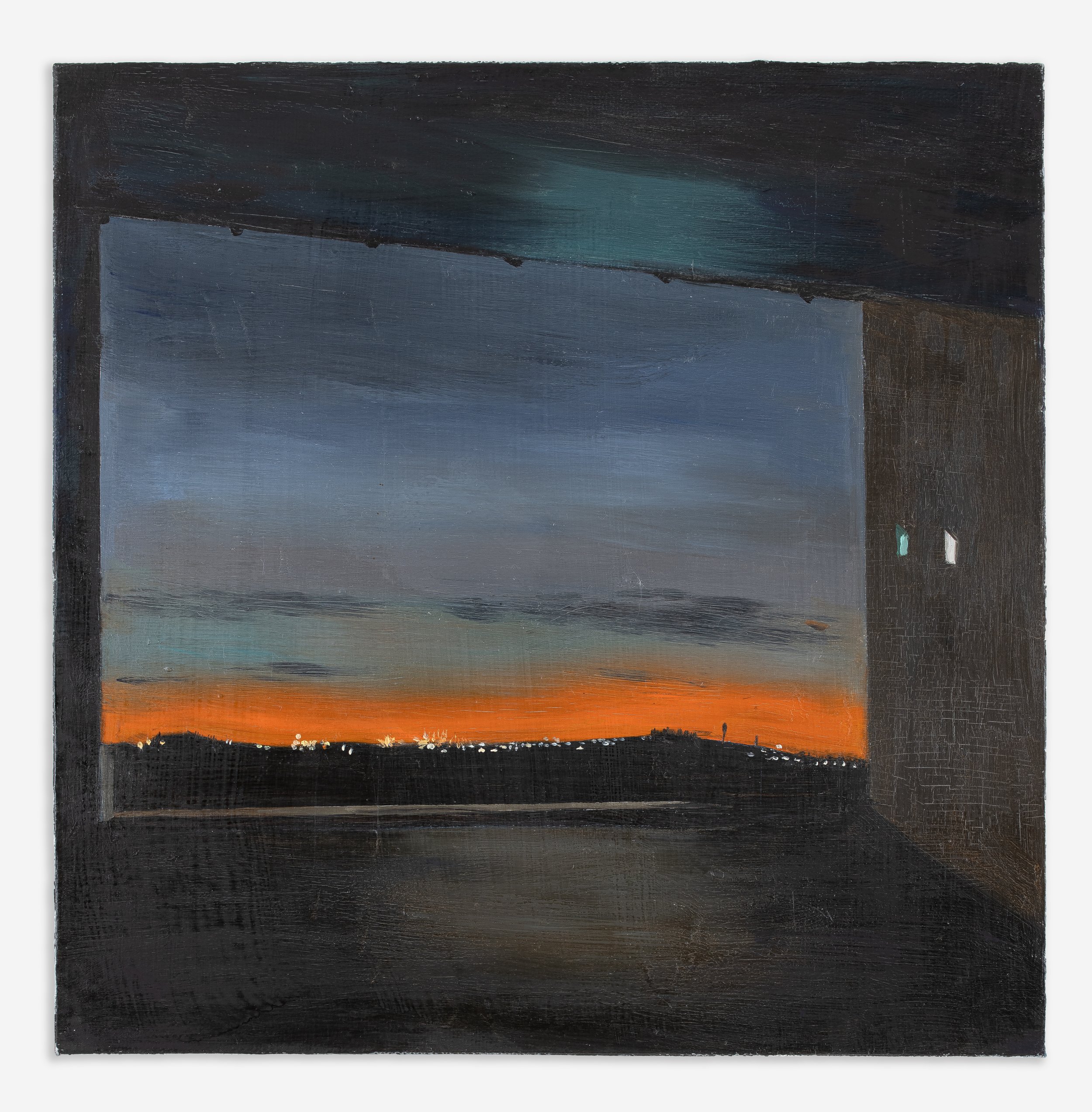 Tan Mu, Sunset, 2021. Oil on canvas, 31 x 31 cm.
