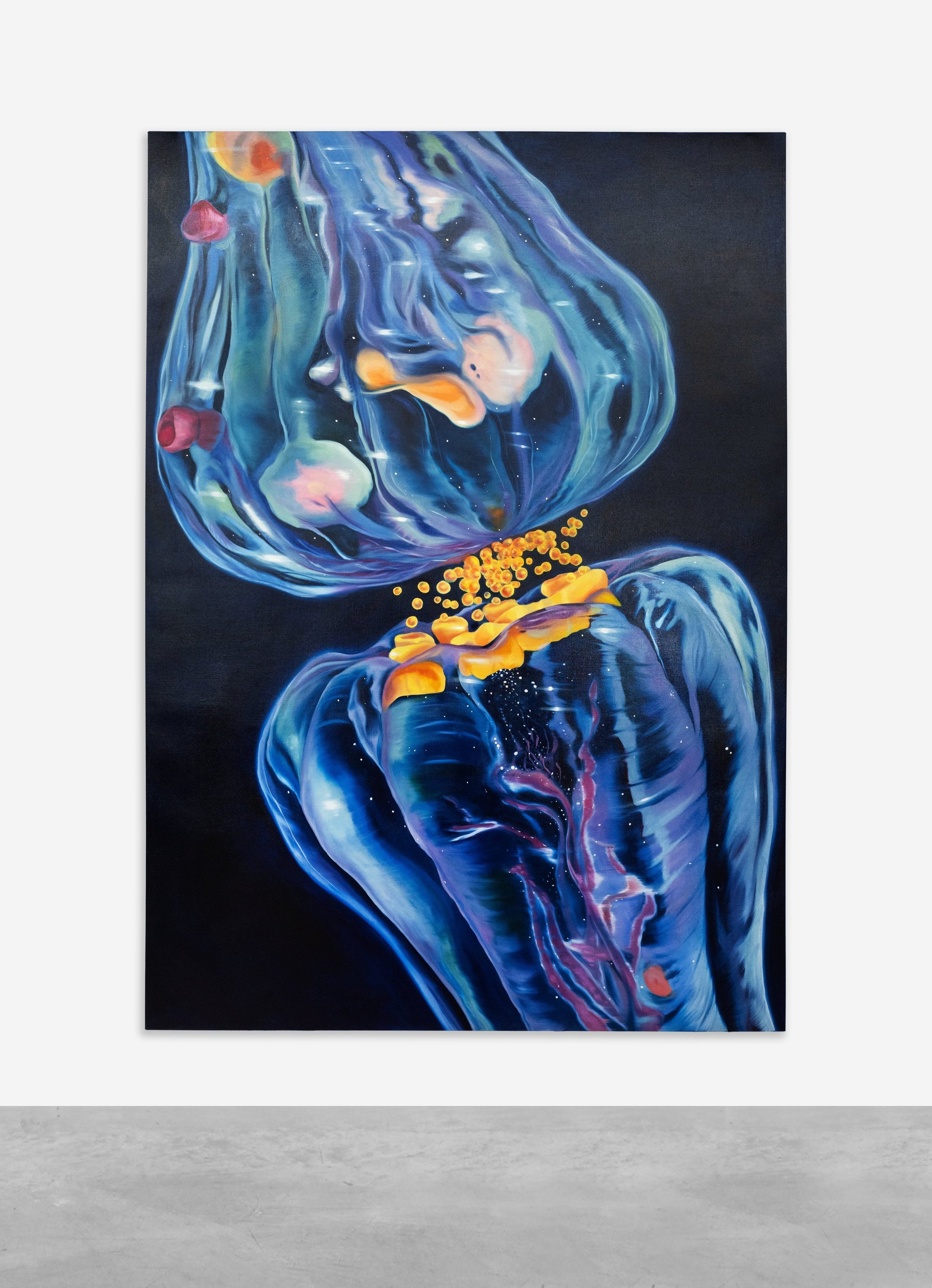 Tan Mu, Synapse, 2023. Detail of synaptic particles.