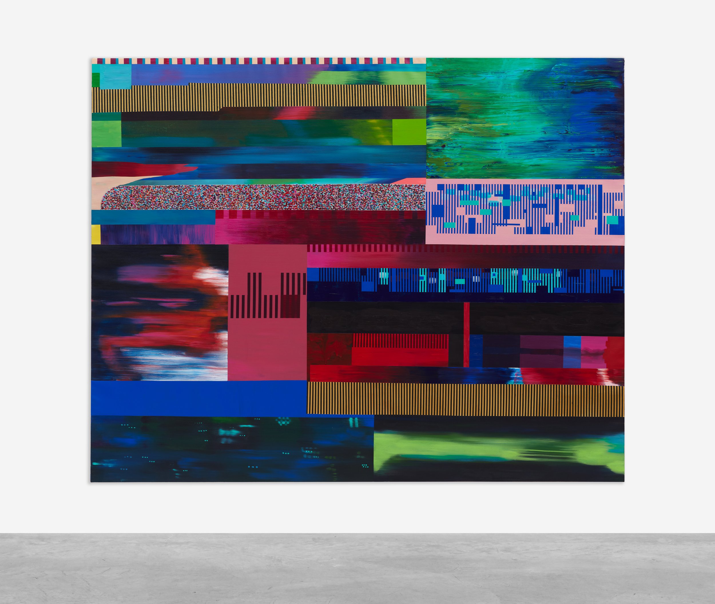 Tan Mu, The Glitch, 2023. Oil and acrylic on linen, 193 x 244 cm.