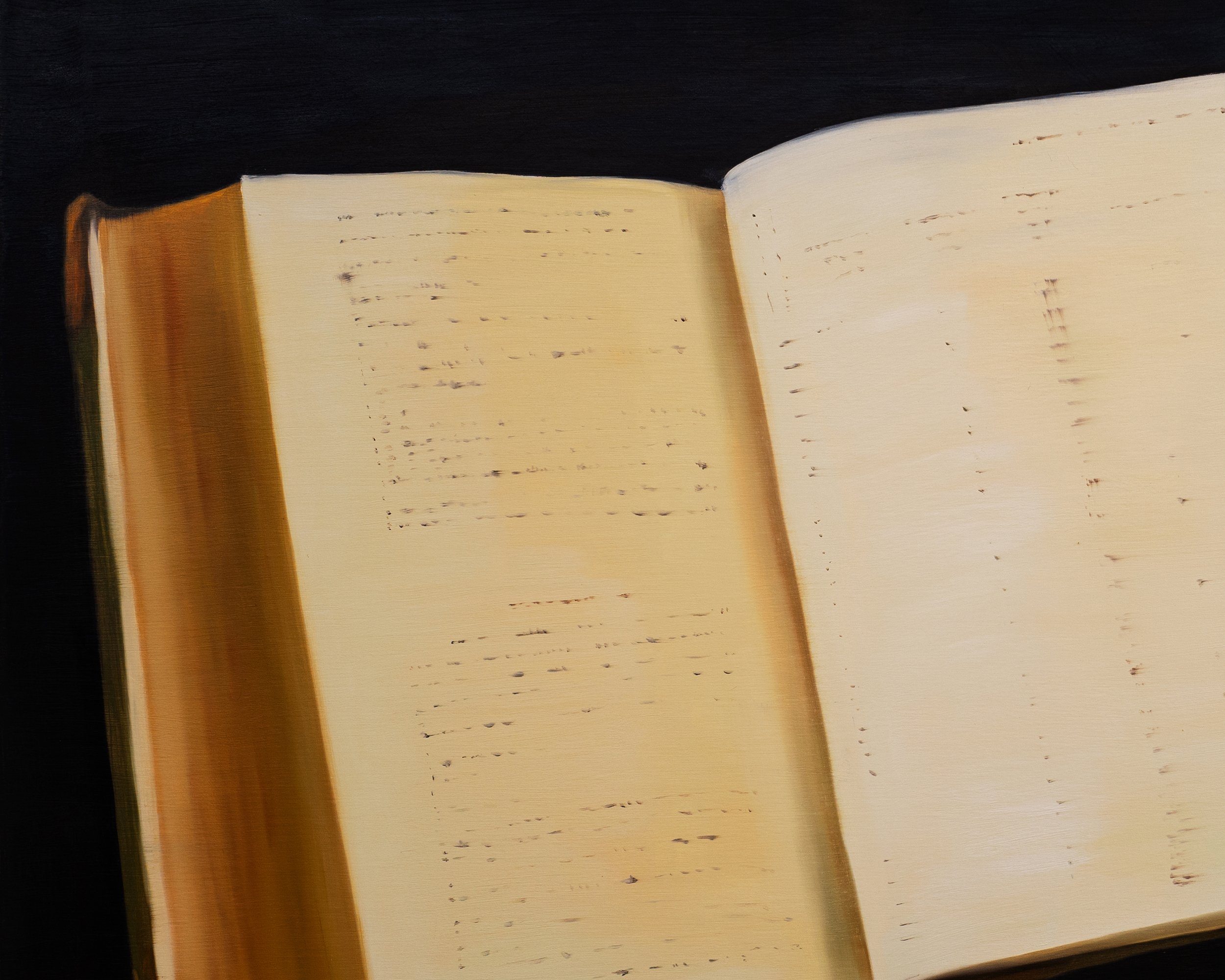 Tan Mu, The Note G, 2022. Detail of handwritten notation.