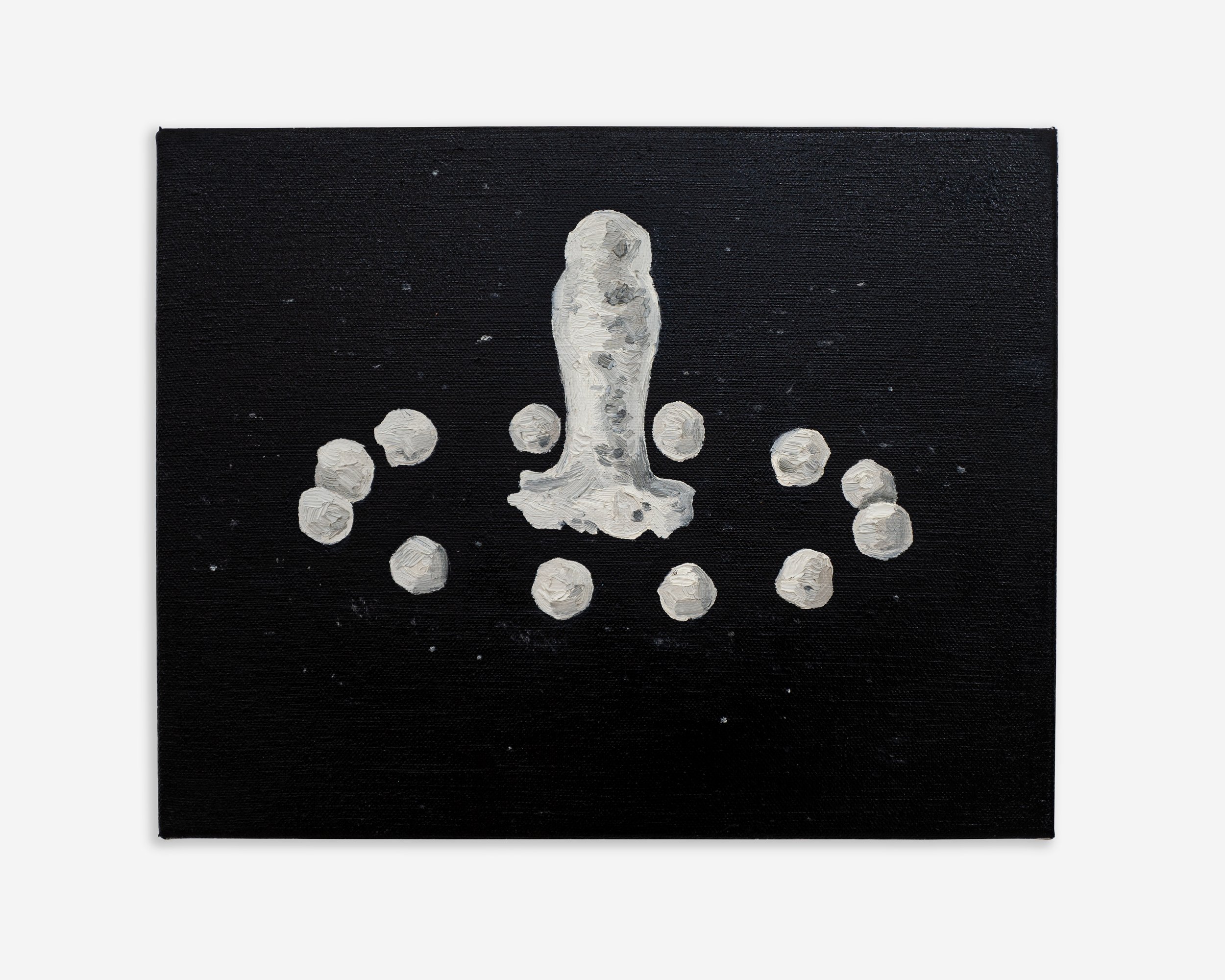 Tan Mu, The Splash of a Drop 1 (2022), detail showing transition from defined crown to dissolution