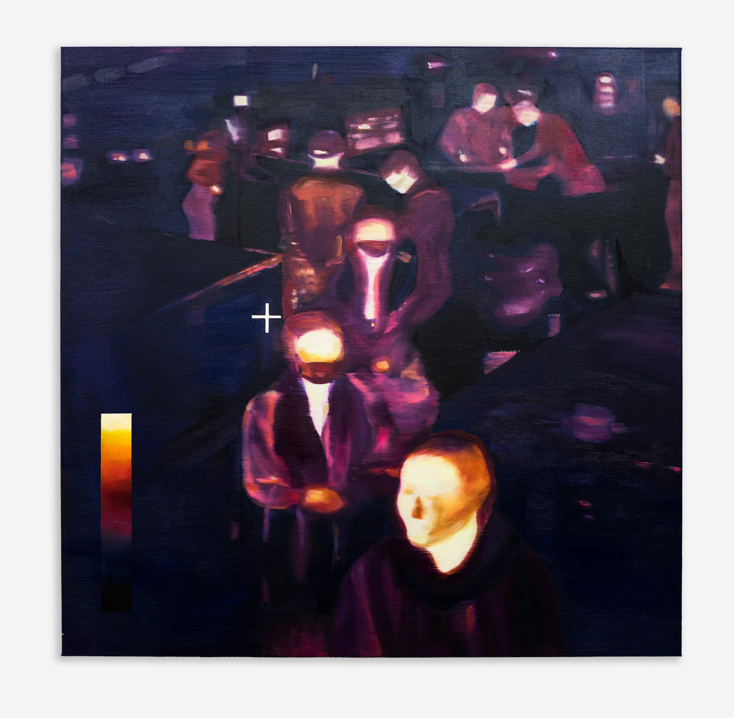 Tan Mu, Thermal Imaging, 2022. Oil on linen, 76 x 76 cm.
