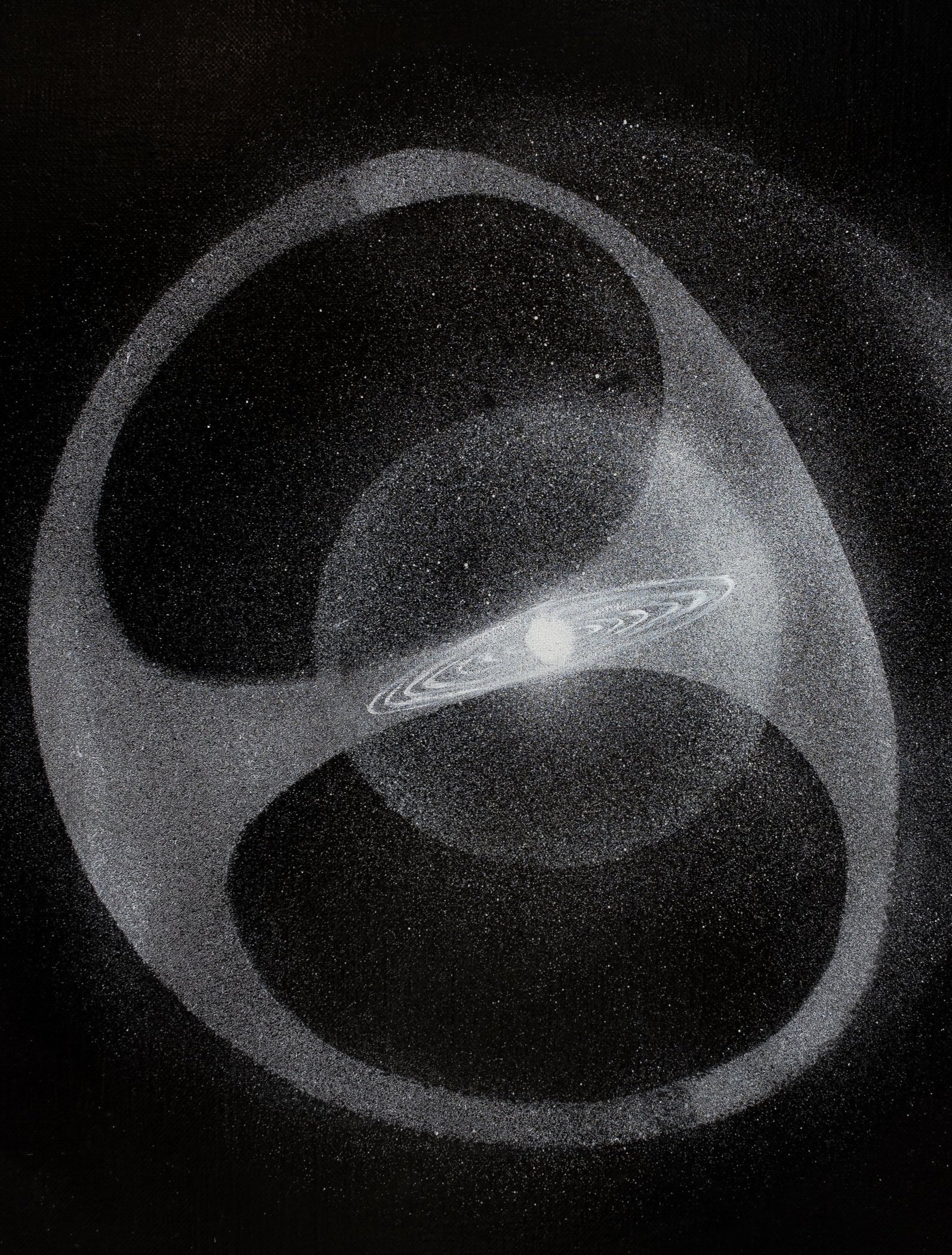 Tan Mu, Torus, 2021. Companion work to Torus (2020), depicting the same topological form with altered visual language.