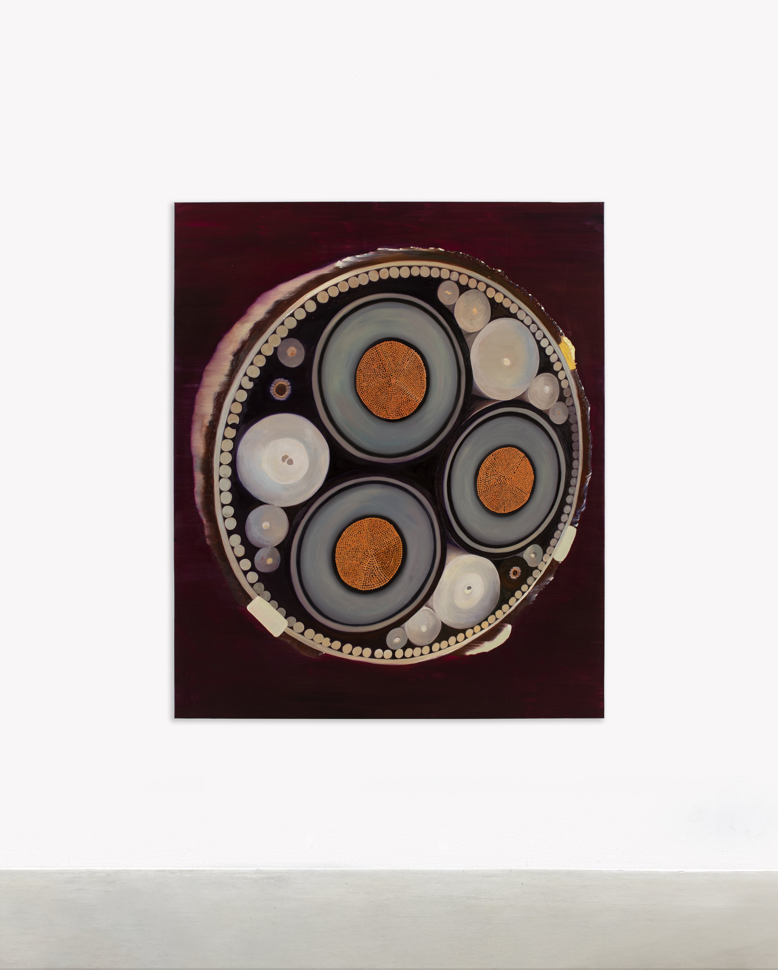 Tan Mu, Twenty Thousand Leagues Under the Seas, 2023. Detail showing cable network luminosity.