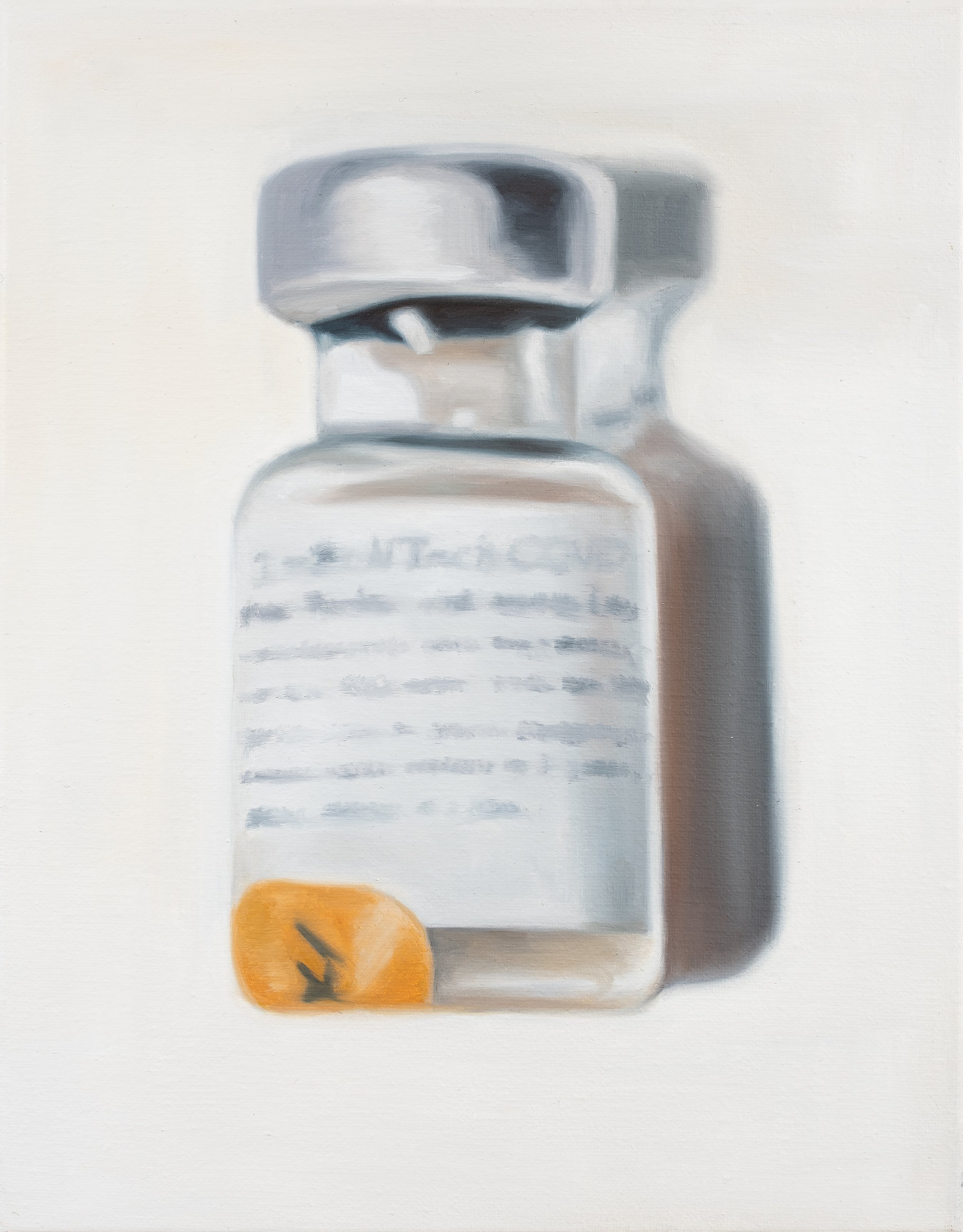 Tan Mu, Vaccine, 2021. Oil on linen, 36 x 28 cm (14 x 11 in).