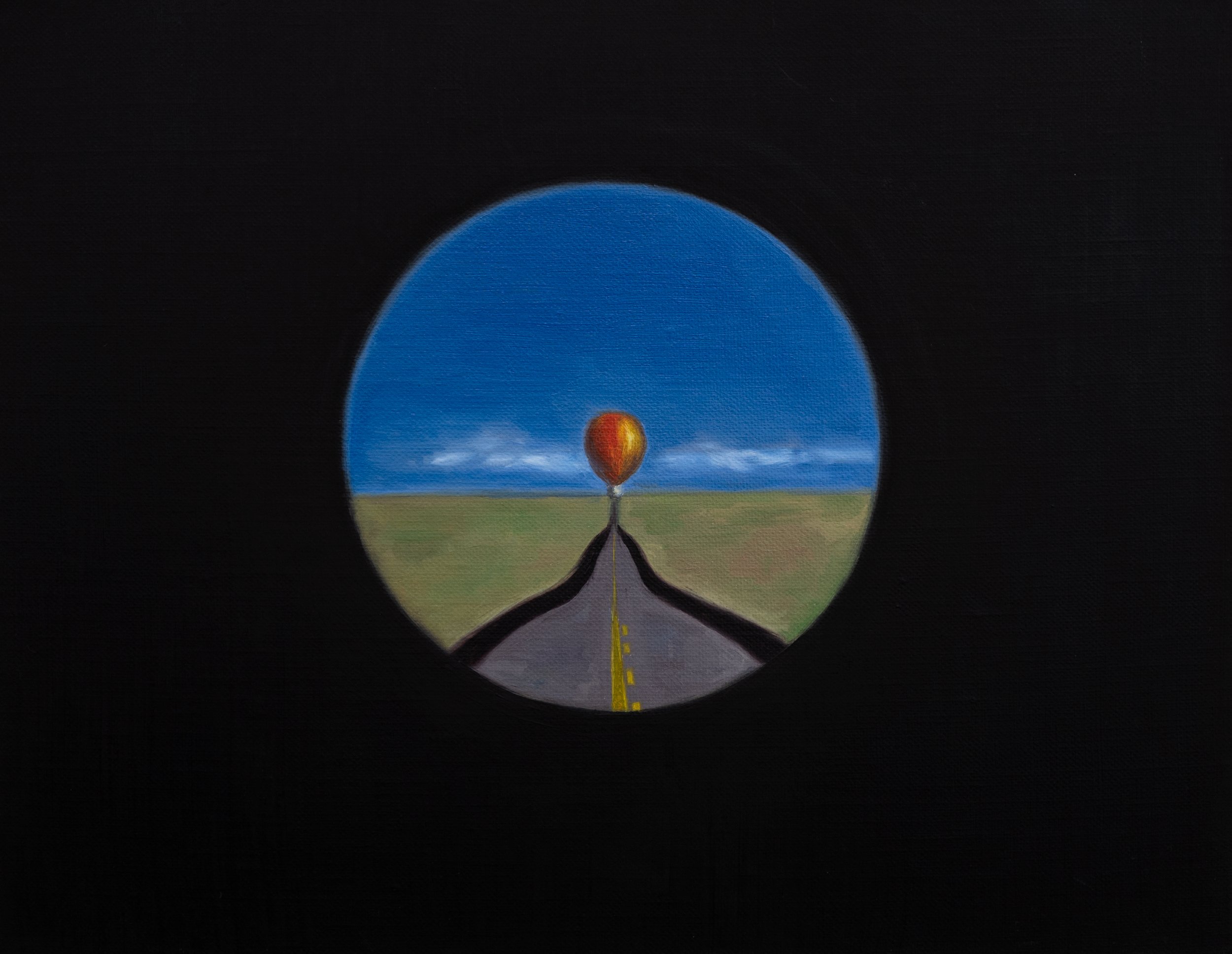 Vision, 2020, detail showing one panel with blurred circular aperture and the other with sharp focus