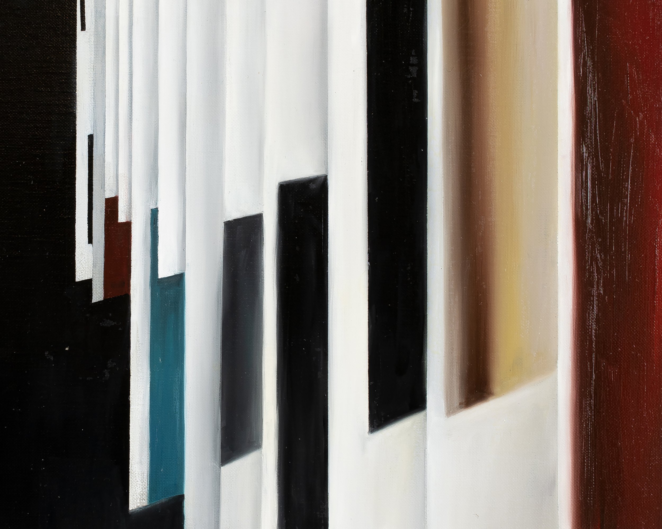 Tan Mu, Web (2021), detail of overlapping panels